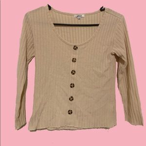 Cropped Tan Long sleeve